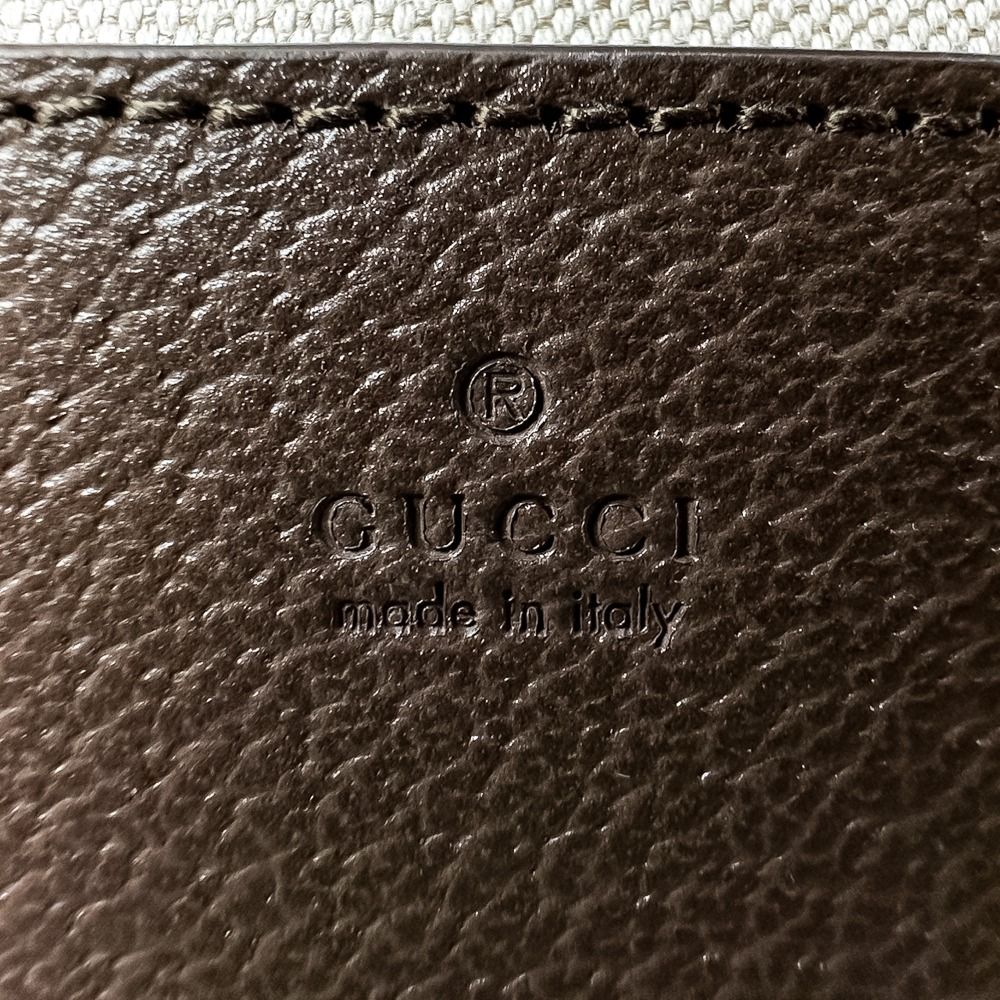 Gucci Office Web Line GG Split Muscadas Brown Shoulder Bag — view 9