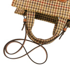 Celine Triomphe Logo Small Cabas Thais Tweed 2-Way Shoulder Bag Brown Beige — view 7