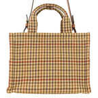 Celine Triomphe Logo Small Cabas Thais Tweed 2-Way Shoulder Bag Brown Beige — view 3