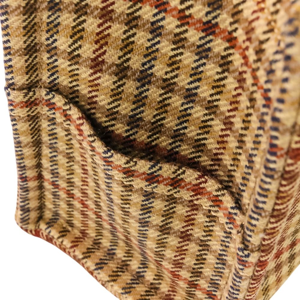 Celine Triomphe Logo Small Cabas Thais Tweed 2-Way Shoulder Bag Brown Beige — view 9