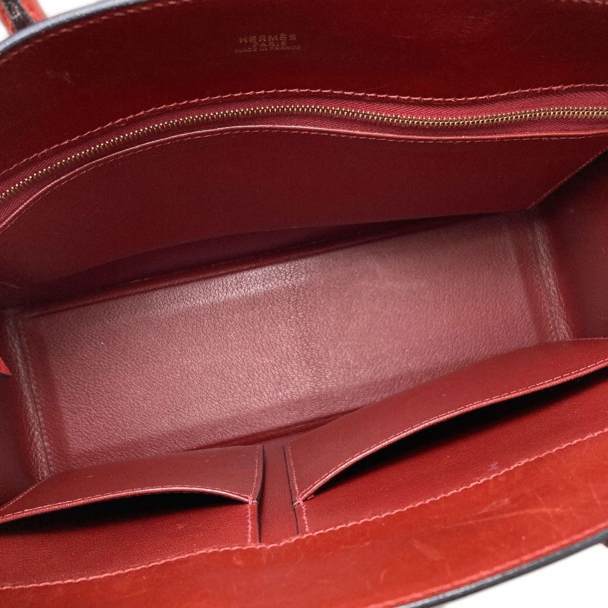 Hermes White Bath Gold Tote Box Calf — view 5
