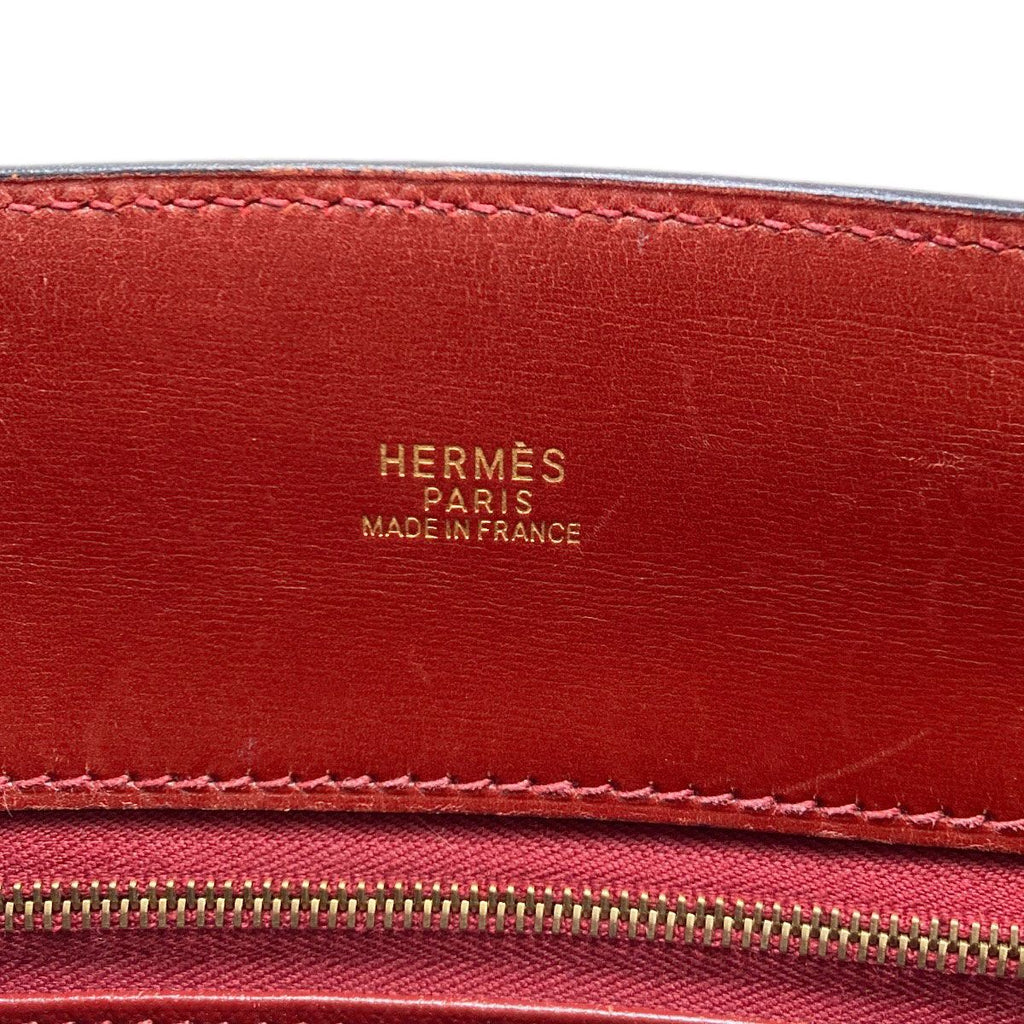 Hermes White Bath Gold Tote Box Calf — view 6