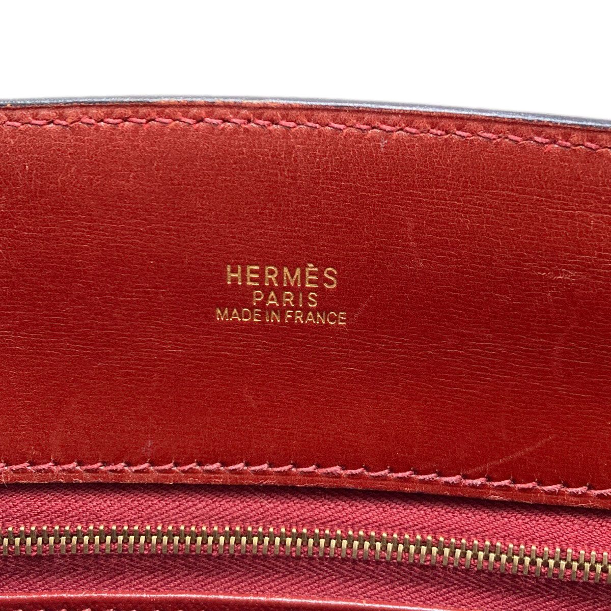 Hermes White Bath Gold Tote Box Calf — view 6