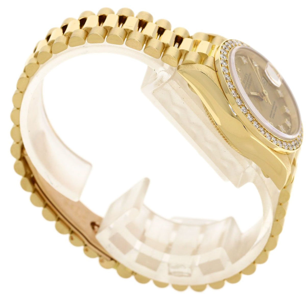 Rolex Datejust Diamond Watch 18k Yellow Gold — view 2