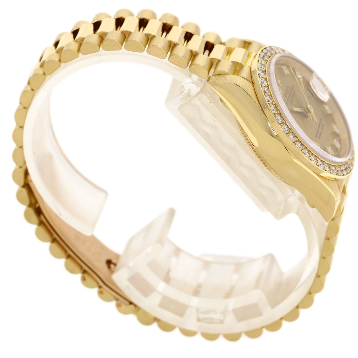 Rolex Datejust Diamond Watch 18k Yellow Gold — view 2