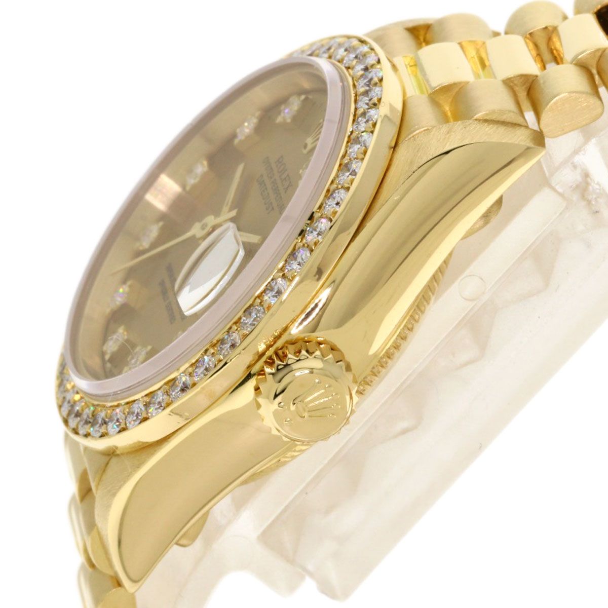 Rolex Datejust Diamond Watch 18k Yellow Gold — view 5