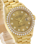 Rolex Datejust Diamond Watch 18k Yellow Gold — view 4