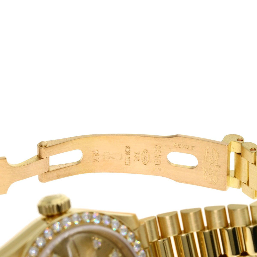 Rolex Datejust Diamond Watch 18k Yellow Gold — view 9