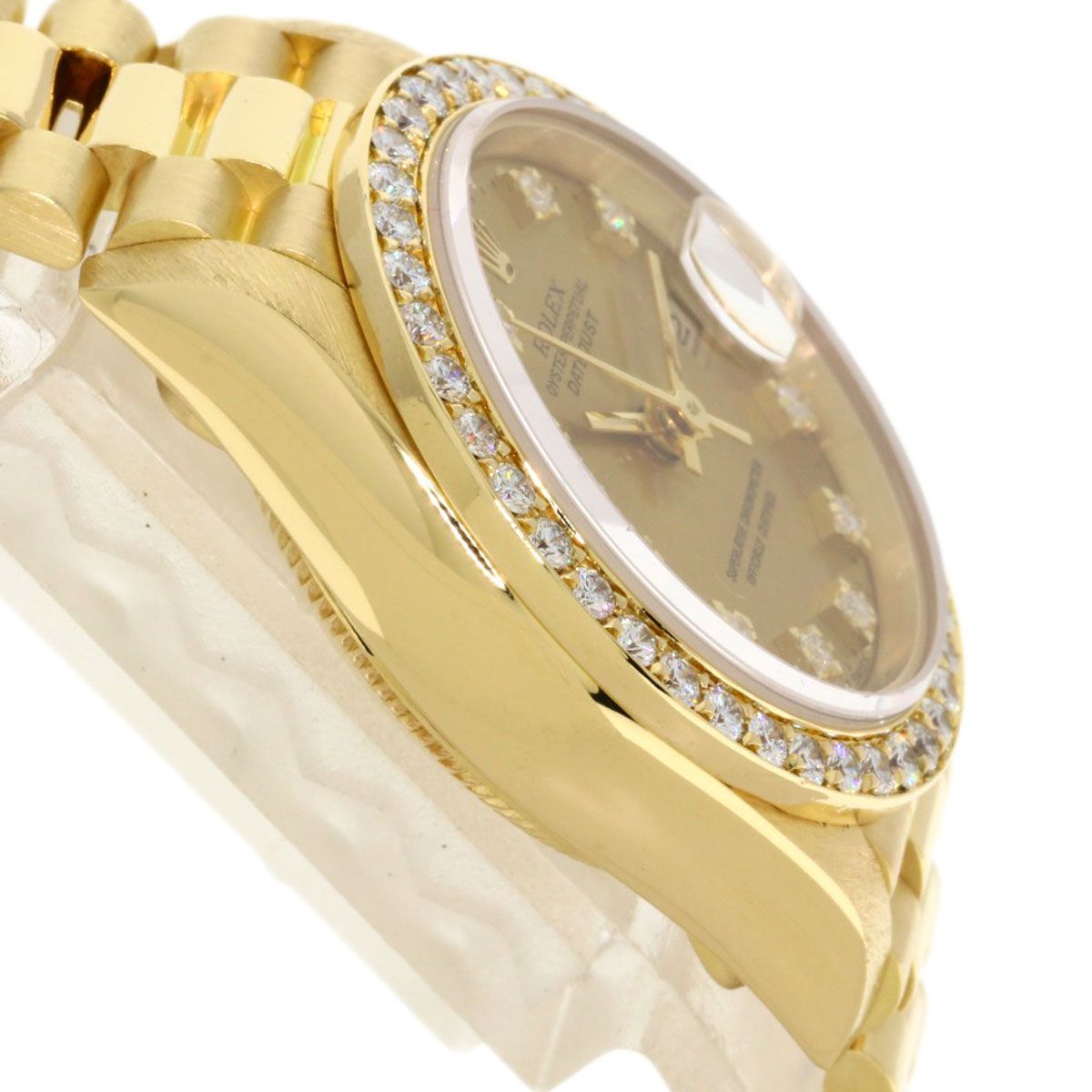 Rolex Datejust Diamond Watch 18k Yellow Gold — view 6