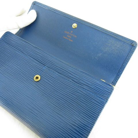 Louis Vuitton Wallet Epi Leather Blue — view 5