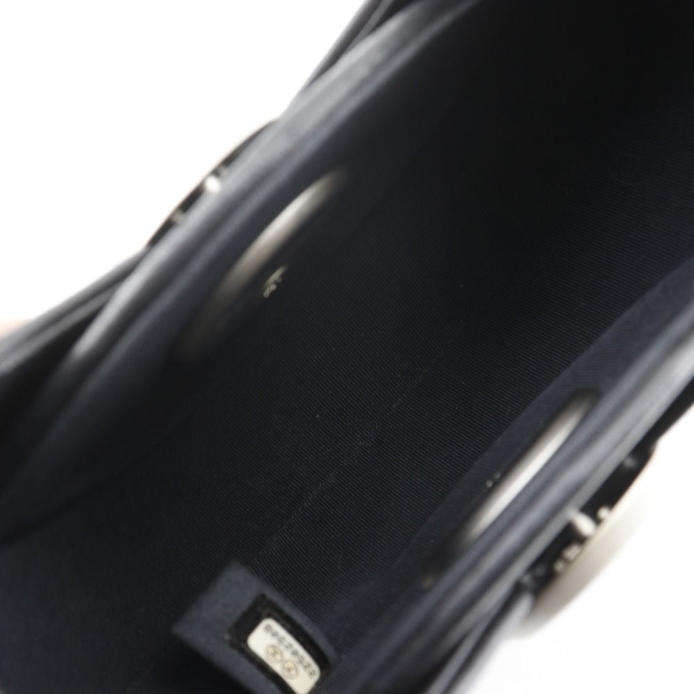 Chanel Chain Shoulder Evening in the Air Leather Black Bag — view 5