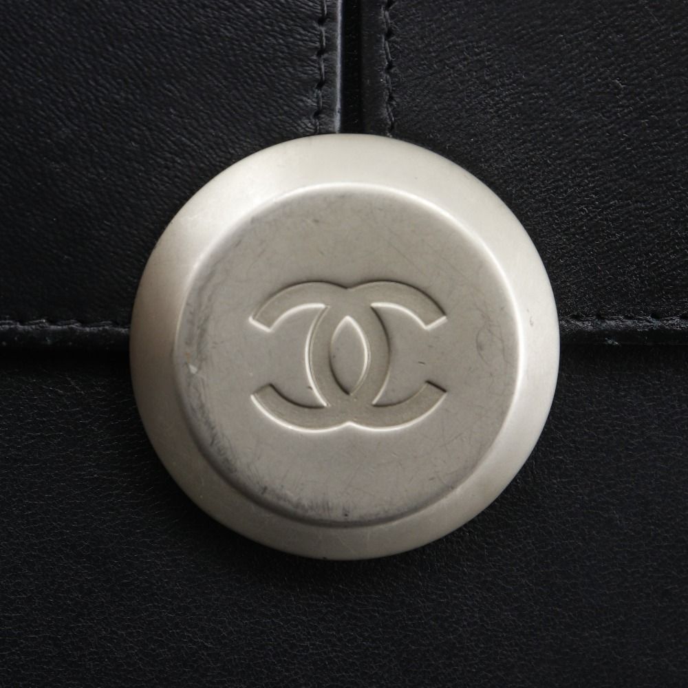 Chanel Chain Shoulder Evening in the Air Leather Black Bag — view 6