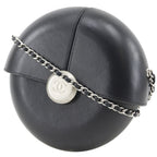 Chanel Chain Shoulder Evening in the Air Leather Black Bag — view 2