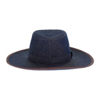 Hermes Wide Brim Hat Cotton Linen Indigo Blue 57 Travel Sea Resort — view 4