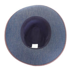 Hermes Wide Brim Hat Cotton Linen Indigo Blue 57 Travel Sea Resort — view 7
