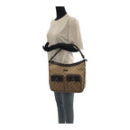 Gucci GG Crystal Brown Beige Gold Hobo Shoulder Bag — view 7