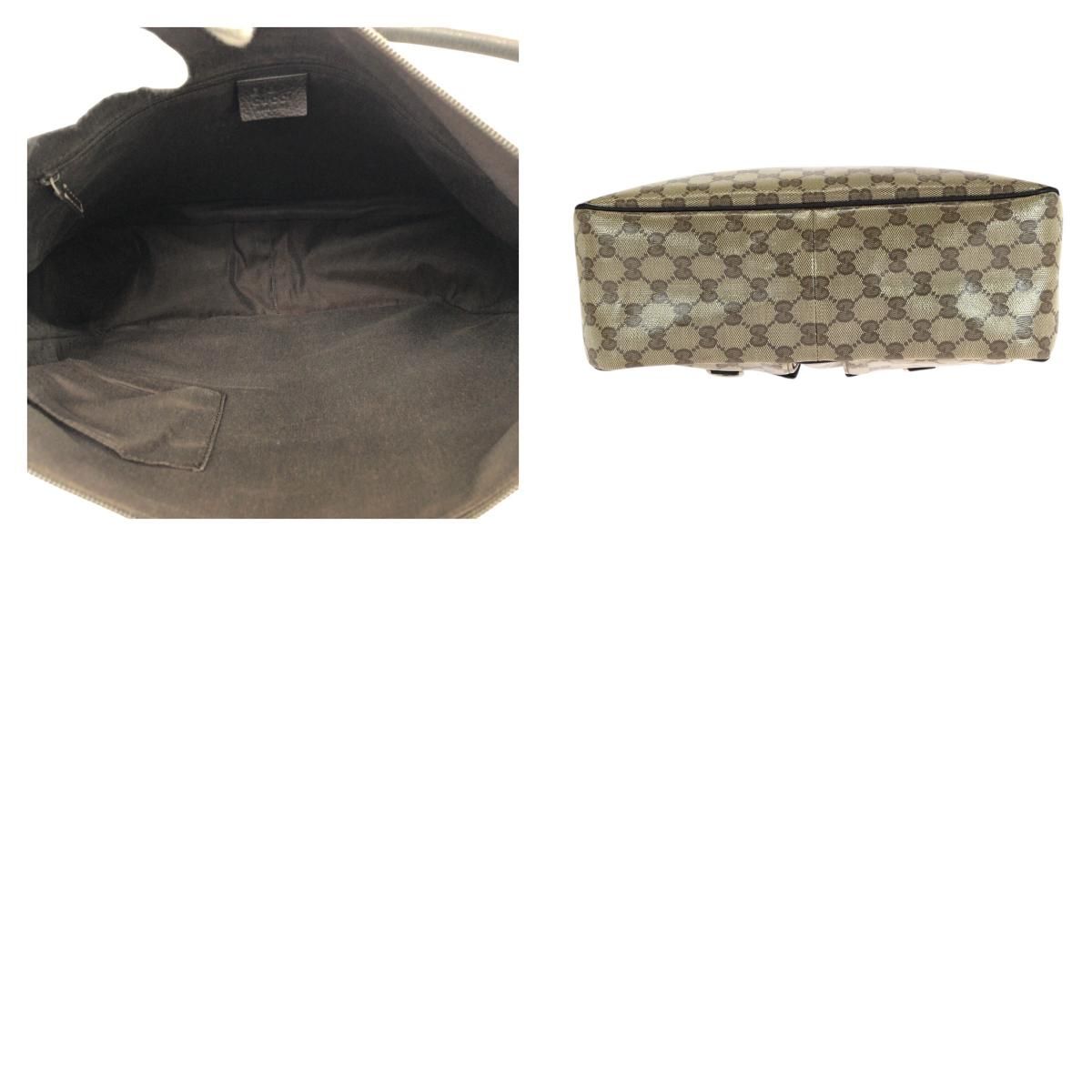 Gucci GG Crystal Brown Beige Gold Hobo Shoulder Bag — view 9