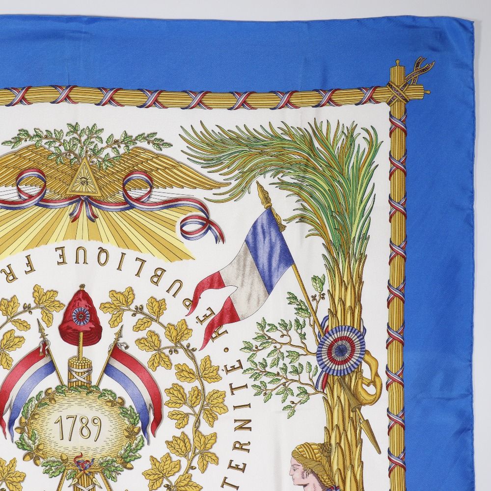 Hermes Carre 90 Silk Blue Scarf — view 3