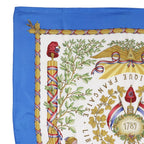 Hermes Carre 90 Silk Blue Scarf — view 2