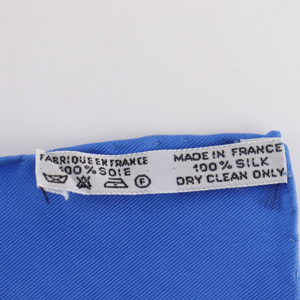 Hermes Carre 90 Silk Blue Scarf — view 7