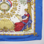 Hermes Carre 90 Silk Blue Scarf — view 5