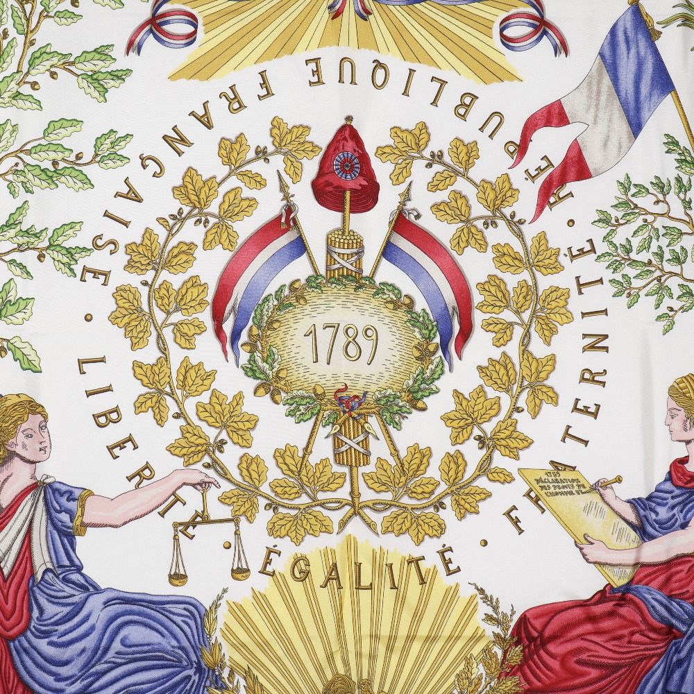 Hermes Carre 90 Silk Blue Scarf — view 6