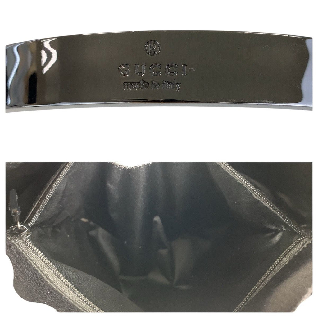 Gucci Hobo Black Silver Canvas Enamel 001 Shoulder Bag — view 6