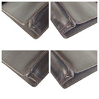 Prada Brown Silver Leather Business Briefcase — view 3