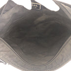 Prada Tessuto Black Silver Nylon Shoulder Bag — view 8