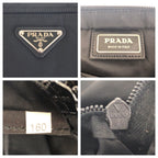 Prada Tessuto Black Silver Nylon Shoulder Bag — view 4