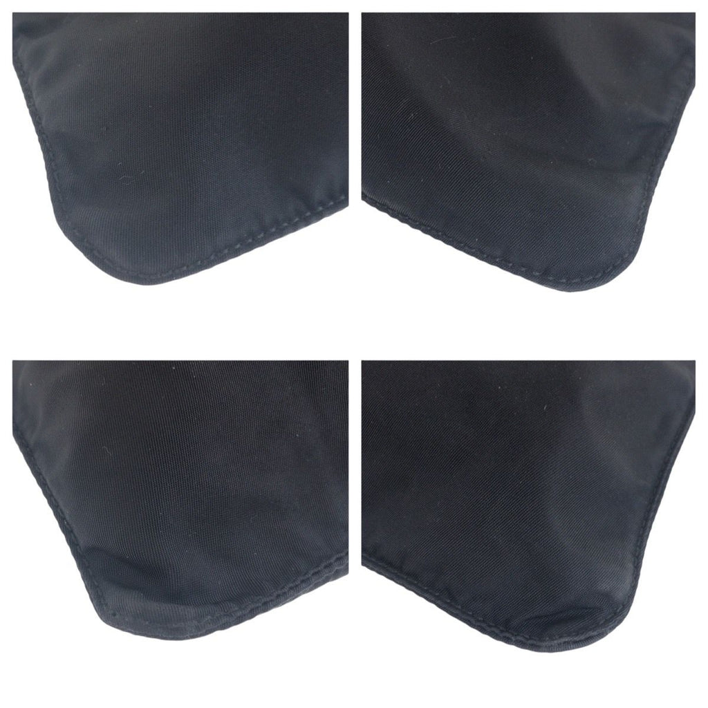 Prada Tessuto Black Silver Nylon Shoulder Bag — view 3
