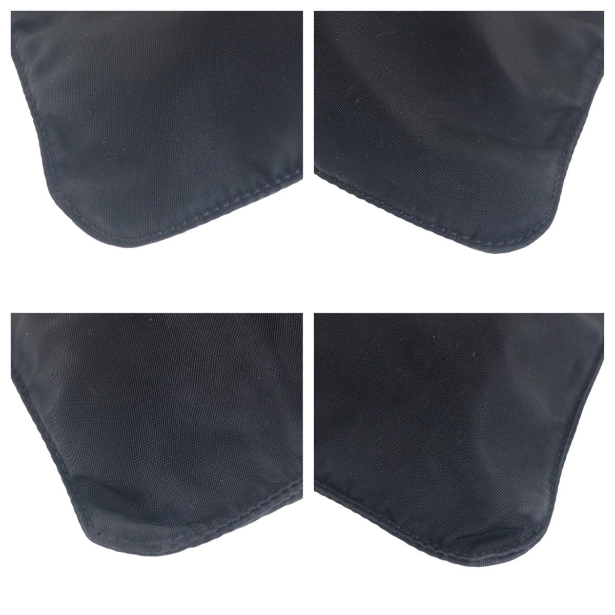 Prada Tessuto Black Silver Nylon Shoulder Bag — view 3