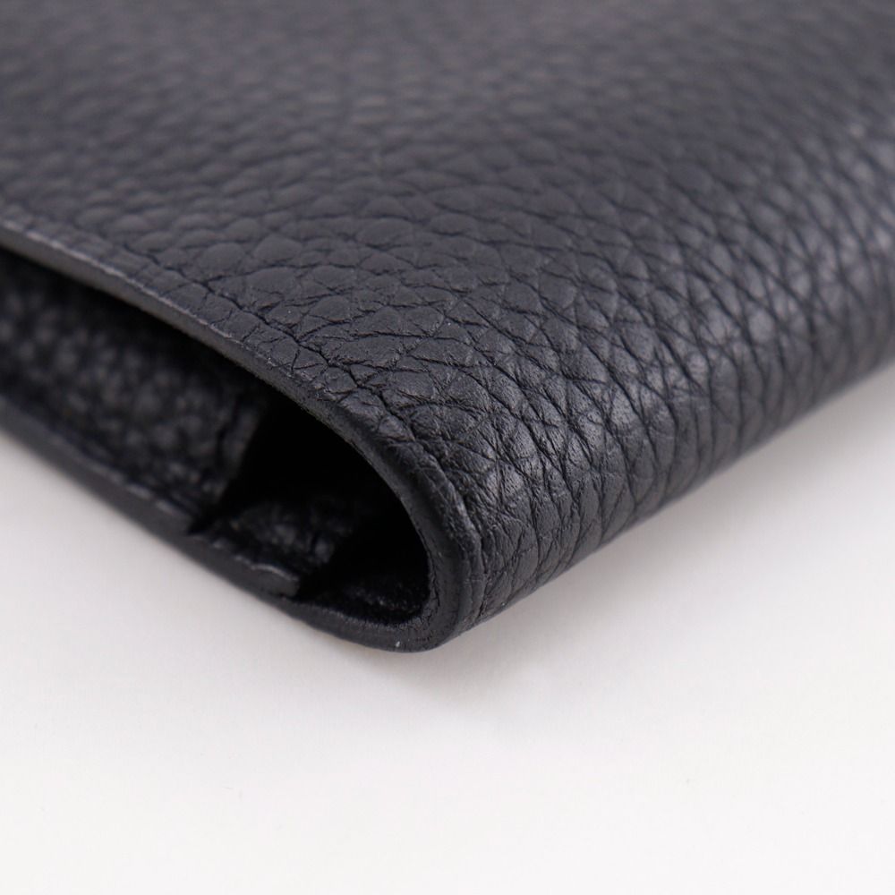 Hermes Dogon Duo Togo Black Wallet — view 6