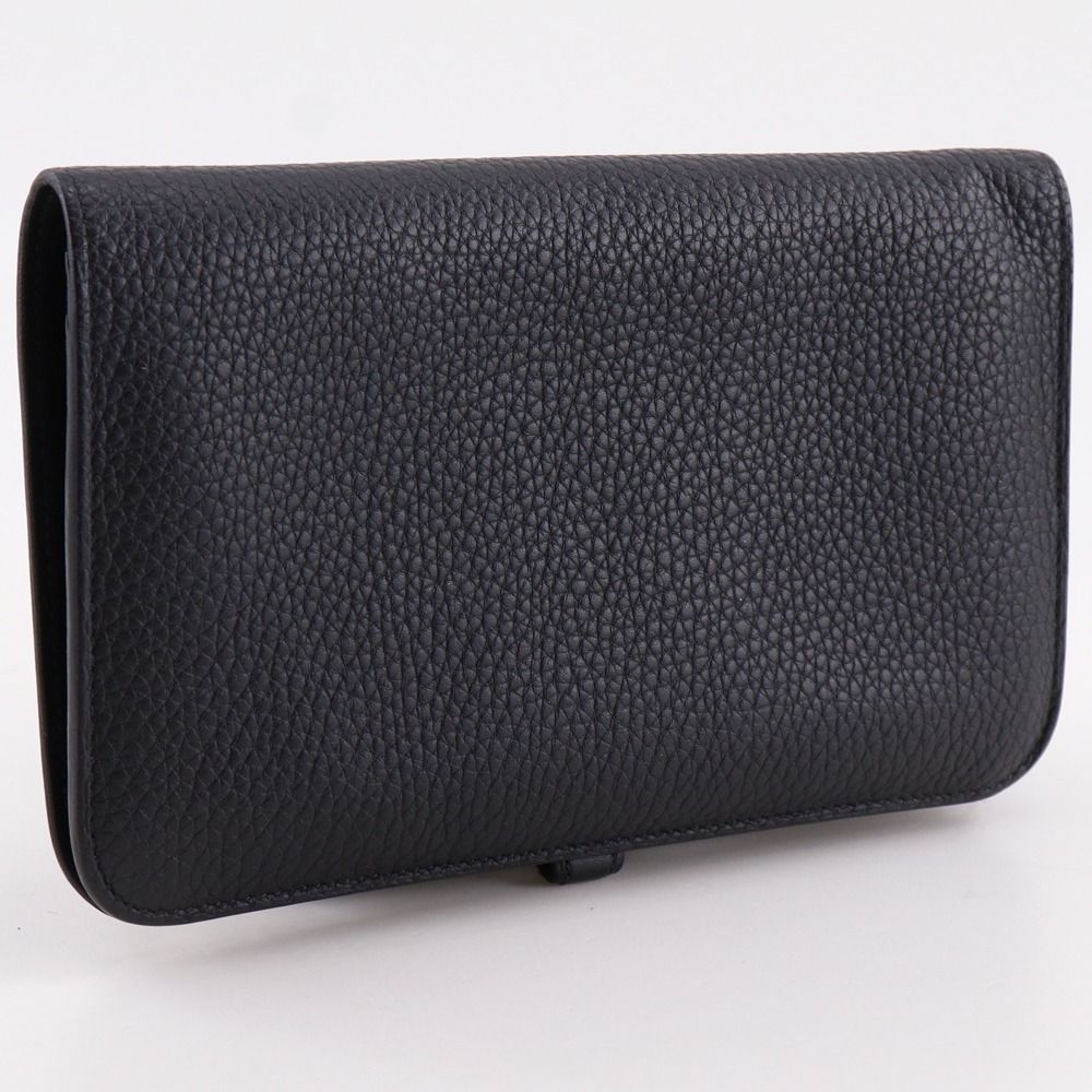 Hermes Dogon Duo Togo Black Wallet — view 3