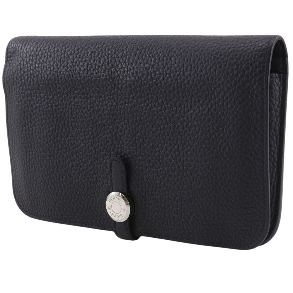 Hermes Dogon Duo Togo Black Wallet — view 2