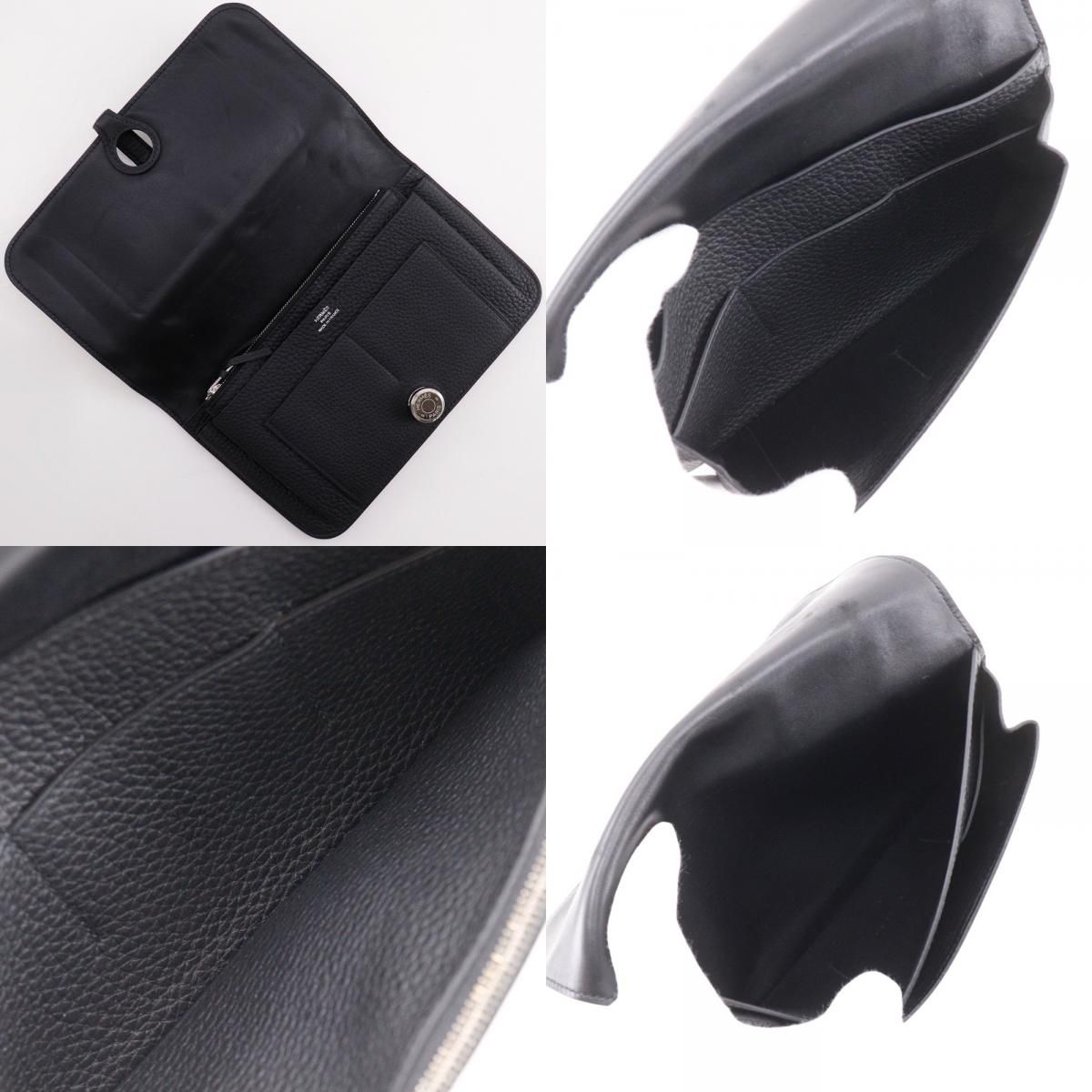 Hermes Dogon Duo Togo Black Wallet — view 8