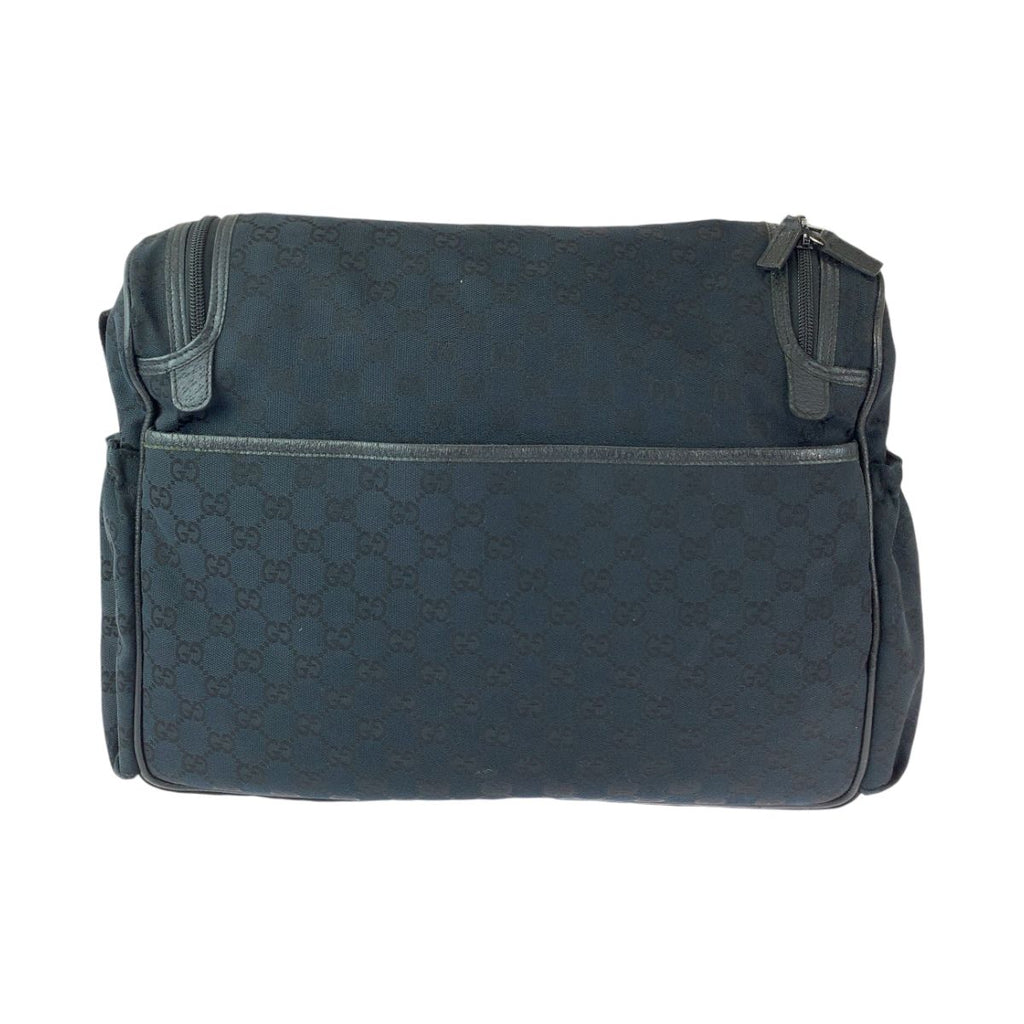 Gucci Black Silver GG Canvas Shoulder Bag — view 2