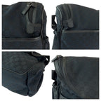 Gucci Black Silver GG Canvas Shoulder Bag — view 6
