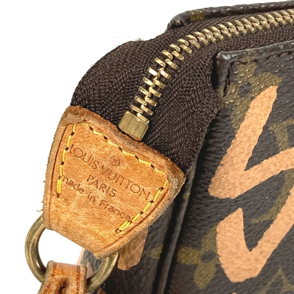 Louis Vuitton Shoulder Bag Pochette Monogram Graffiti Canvas Orange — view 3