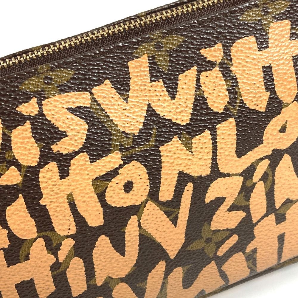 Louis Vuitton Shoulder Bag Pochette Monogram Graffiti Canvas Orange — view 2