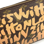 Louis Vuitton Shoulder Bag Pochette Monogram Graffiti Canvas Orange — view 2