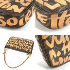 Louis Vuitton Shoulder Bag Pochette Monogram Graffiti Canvas Orange — view 9
