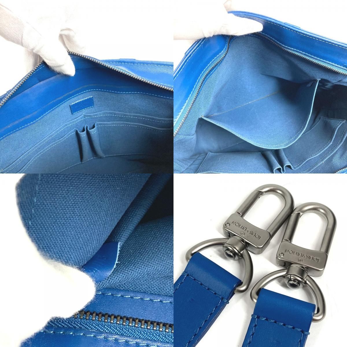 Louis Vuitton Shoulder Bag Tadao PM Damier Infini Leather Blue — view 9