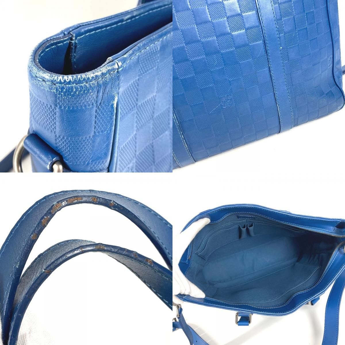Louis Vuitton Shoulder Bag Tadao PM Damier Infini Leather Blue — view 8