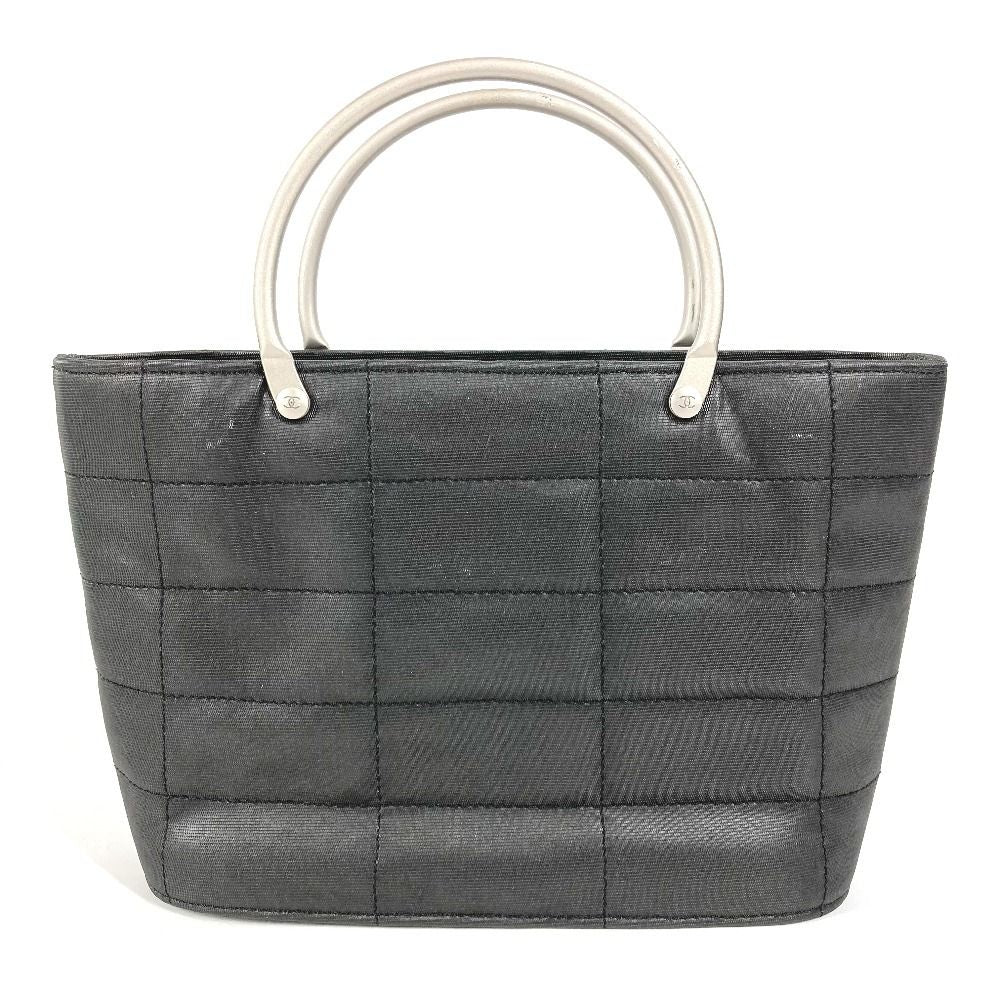 Chanel Handbag Metal Handle Choco Bar Nylon Gray — view 3