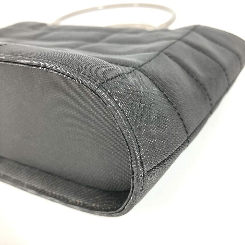Chanel Handbag Metal Handle Choco Bar Nylon Gray — view 6