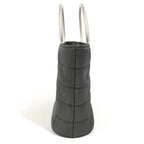 Chanel Handbag Metal Handle Choco Bar Nylon Gray — view 4