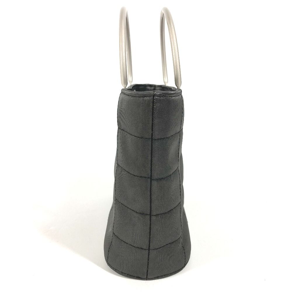 Chanel Handbag Metal Handle Choco Bar Nylon Gray — view 4