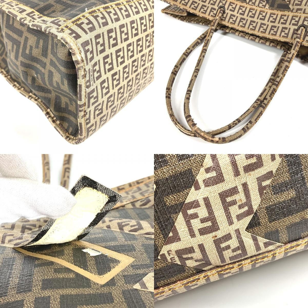 Fendi Shoulder Bag Zucca Zucchino Brown — view 7