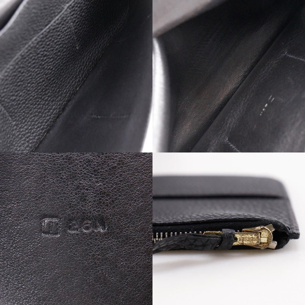 Hermes Dogon GM Taurillon Clemence Black Gold I Wallet — view 9